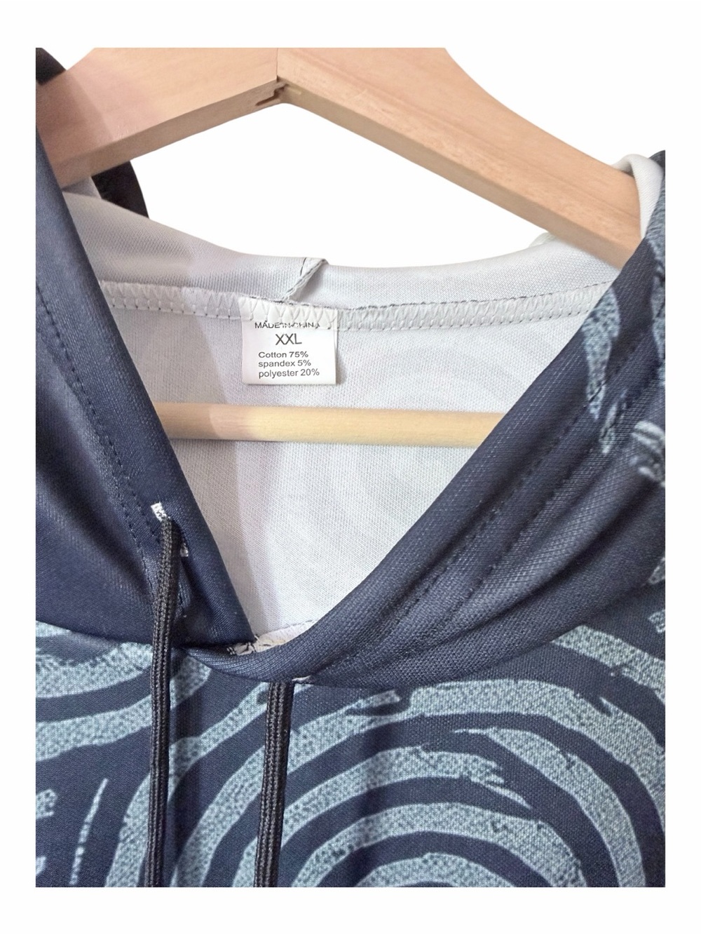 Celtic Rune Geometric Swirl Design Hooded Jacket 1X - Picture 5 of 7